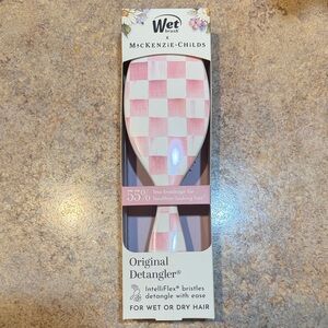MacKenzie-Childs Rosy Check Detangler Wet Brush NIB